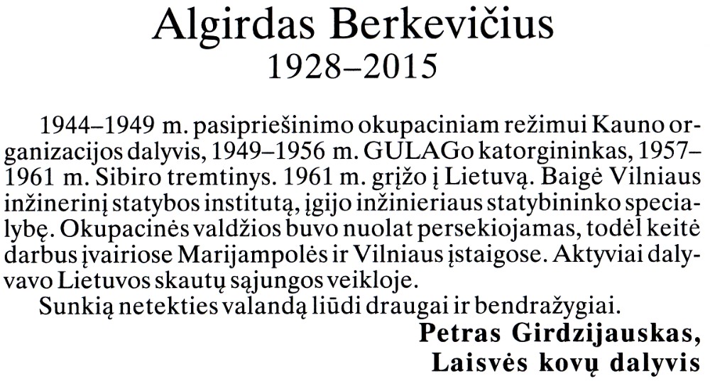 Algirdas-Berkevičius „Tremtinys“, 2015.03.20 Nr. 11